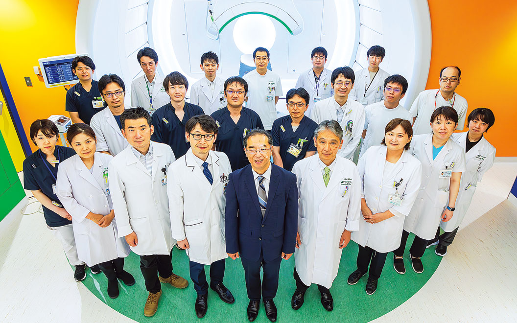 医師9名、医学物理士５名など専門職が揃う