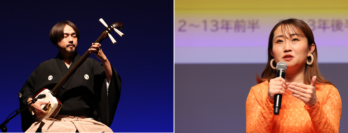 目覚めよJAPAN秋フォーラムに登壇したキンタロー。さん（右）と小山さん